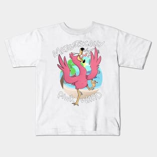 Majestically Awkward Flamingo Kids T-Shirt